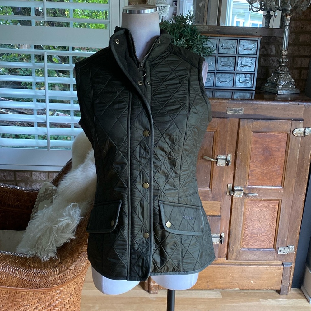 BARBOUR CLASSIC MOSS FULL ZIP VEST United Kingdom PREPPY EQUESTRIAN 8